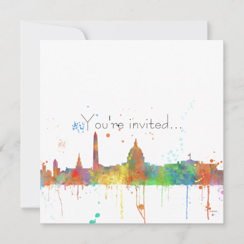 WASHINGTON DC SKYLINE INVITATION