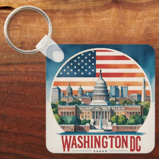 Washington DC Skyline Keychain