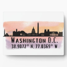 Washington DC Skyline Latitude and Longitude Table