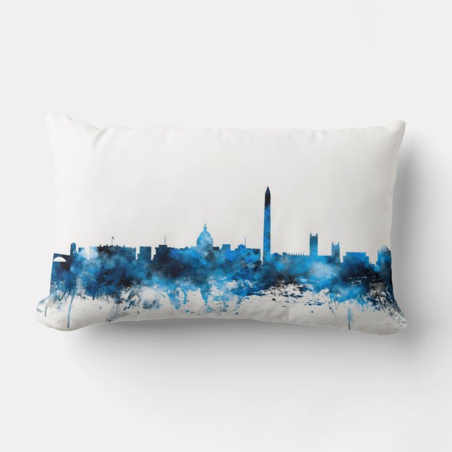 Washington DC Skyline Lumbar Pillow (Front)