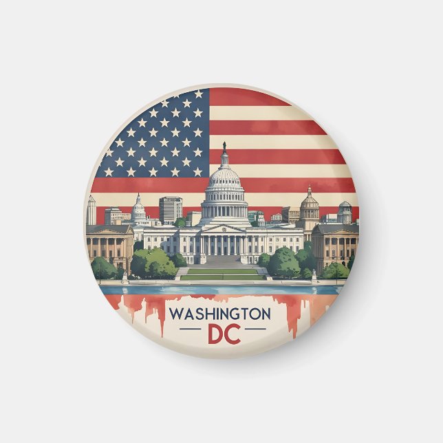 Washington DC Skyline Magnet (Front)