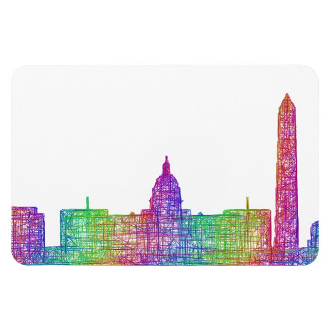 Washington DC skyline Magnet (Horizontal)