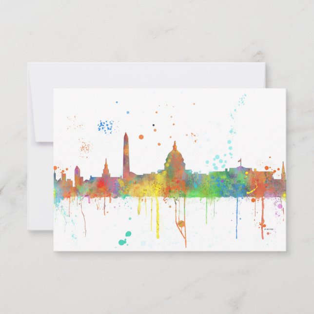 WASHINGTON DC SKYLINE MCLR - invite/response card (Front)