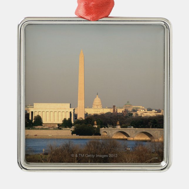 Washington DC Skyline Metal Ornament (Front)