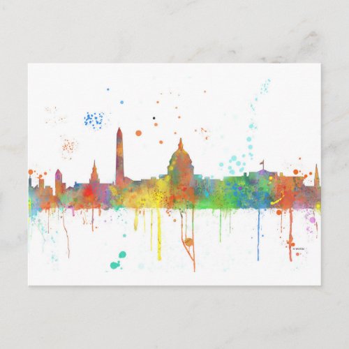 WASHINGTON DC SKYLINE POSTCARD