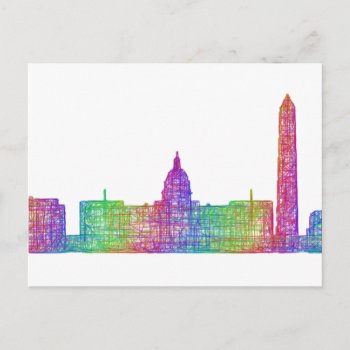 Washington Dc Skyline Postcard by ZYDDesign at Zazzle