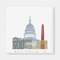 Washington DC skyline poster