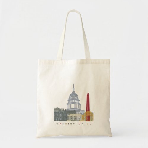 Washington DC skyline poster Tote Bag