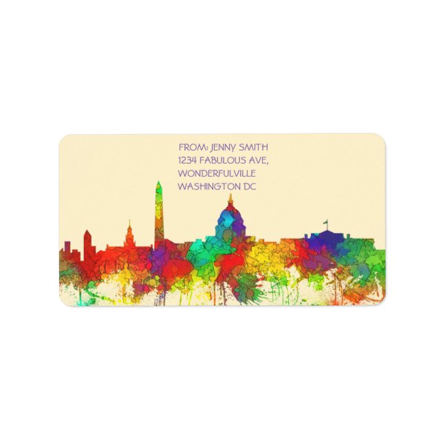 WASHINGTON DC SKYLINE - SG - Address labels (Front)