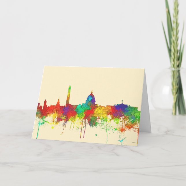 WASHINGTON DC SKYLINE - SG - Greeting cards (Front)