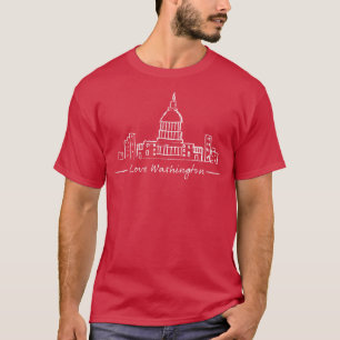 Washington DC Skyline Silhouette City Trip USA T-Shirt