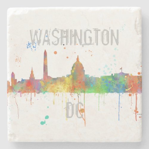 WASHINGTON DC SKYLINE STONE COASTER