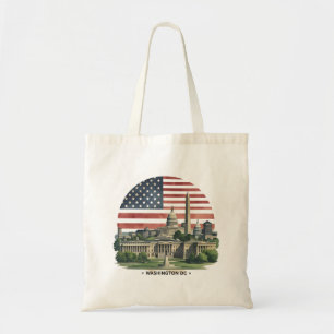 Washington DC Skyline Tote Bag