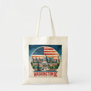 Washington DC Skyline Tote Bag