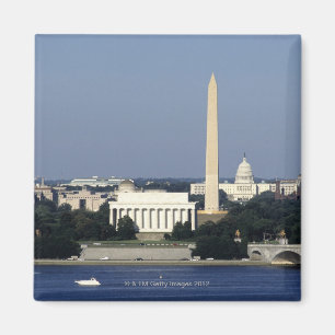 Washington DC Skyline with US Capitol Building 2 Magnet