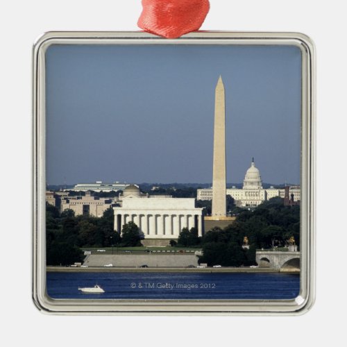 Washington DC Skyline with US Capitol Building 2 Metal Ornament