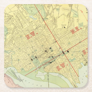 Washington, DC Square Paper Coaster