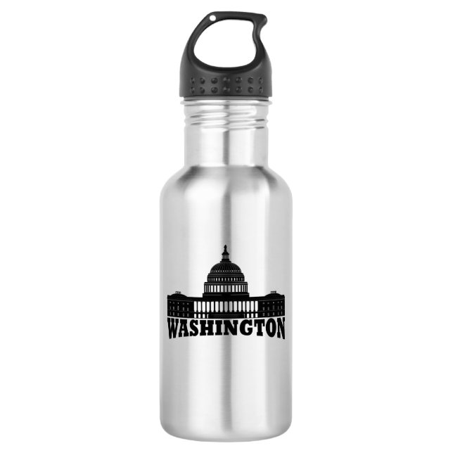 washington dc stainless steel water bottle (Front)