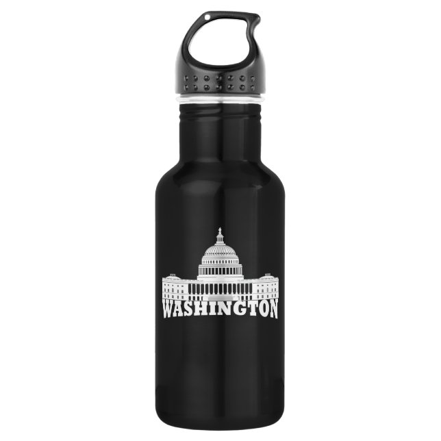 washington dc stainless steel water bottle (Front)