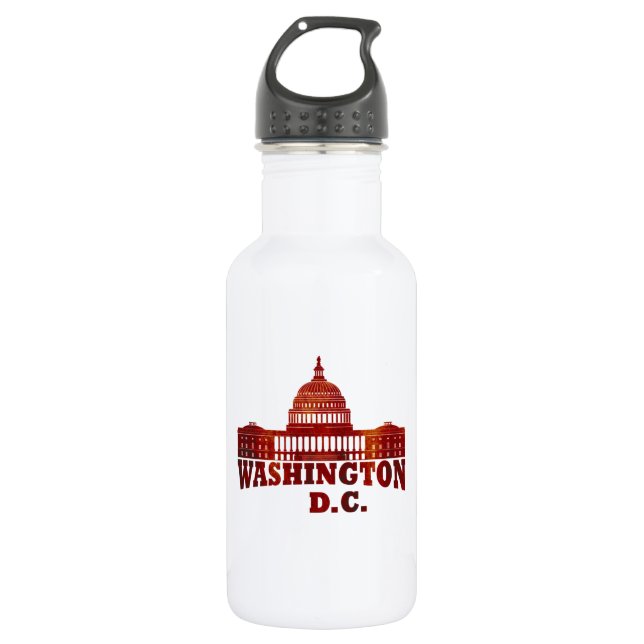 washington dc stainless steel water bottle (Front)