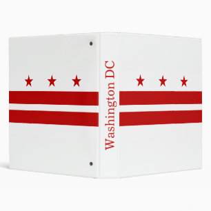 Washington DC State Flag 3 Ring Binder