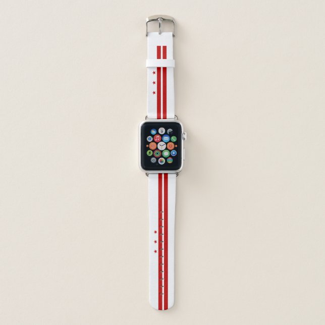 Washington DC State Flag Apple Watch Band (Front)