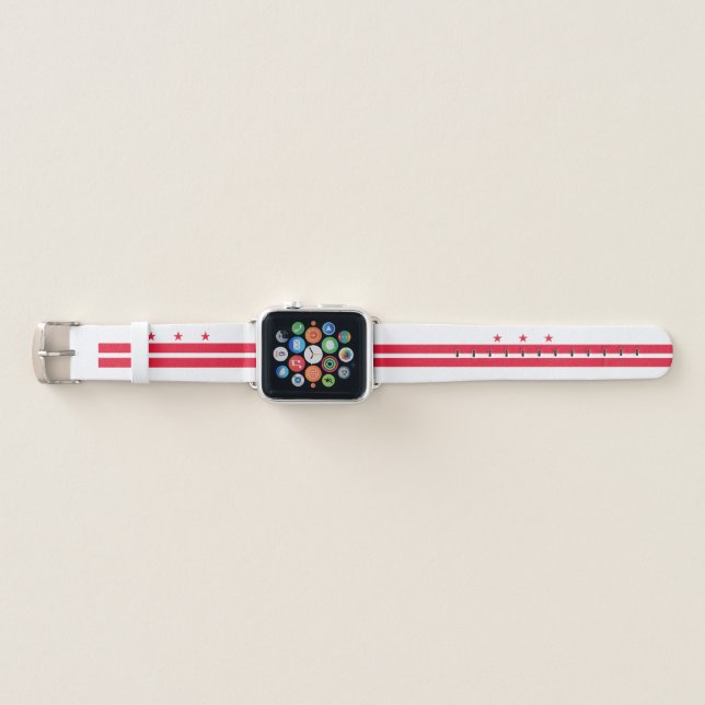 Washington DC State Flag Apple Watch Band (Front)