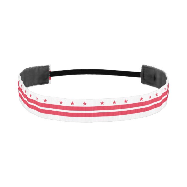 Washington DC State Flag Athletic Headband (Front)
