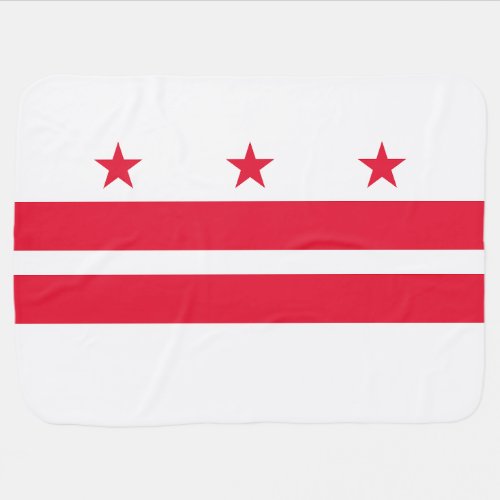 Washington DC State Flag Baby Blanket