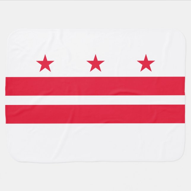 Washington DC State Flag Baby Blanket (Horizontal)