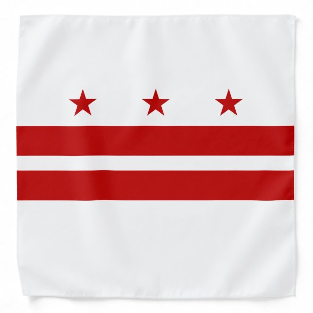 Washington DC State Flag Bandana (Front)