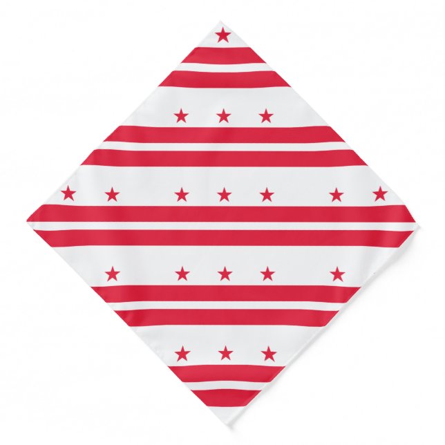 Washington DC State Flag Bandana (Front)