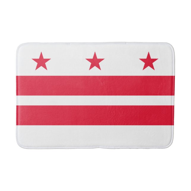 Washington DC State Flag Bath Mat (Front)