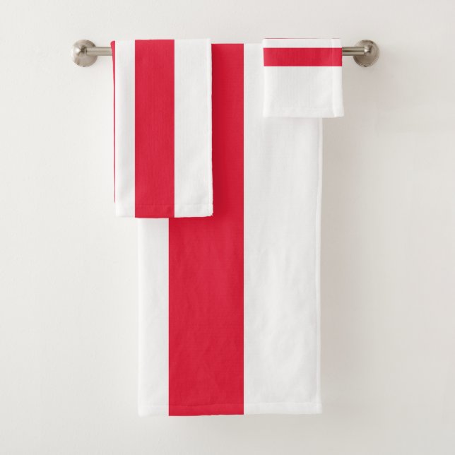 Washington DC State Flag Bath Towel Set (Insitu)