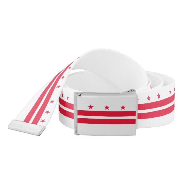 Washington DC State Flag Belt (Snake)