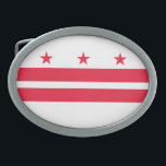 Washington DC State Flag Belt Buckle<br><div class="desc">Patriotic Washington DC state flag.</div>