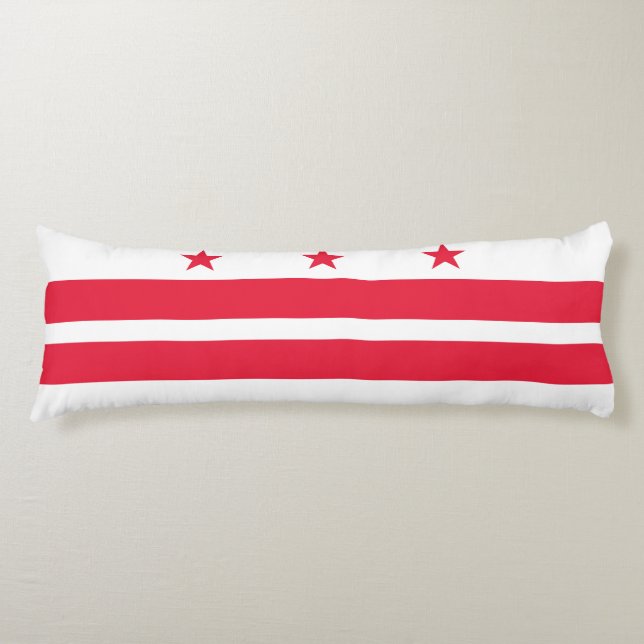 Washington DC State Flag Body Pillow (Front)