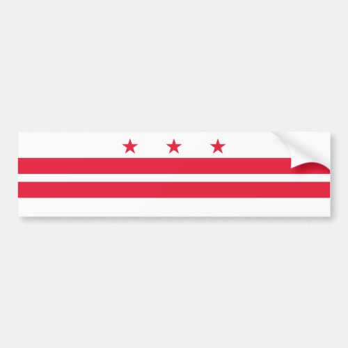 Washington DC State Flag Bumper Sticker