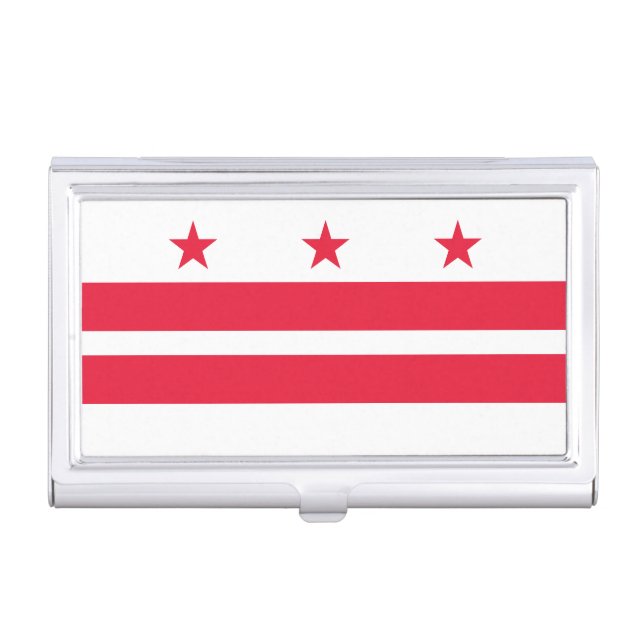 Washington DC State Flag Business Card Case (Front)