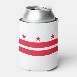 Washington DC State Flag Can Cooler