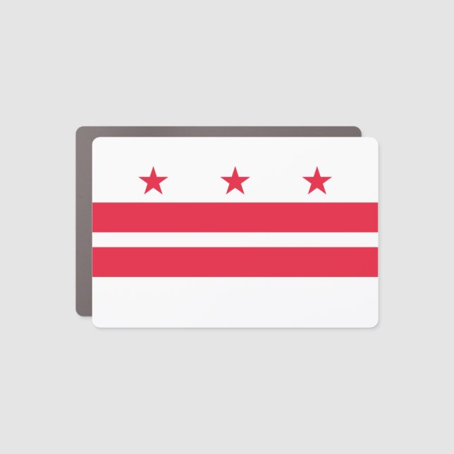 Washington DC State Flag Car Magnet (Front)