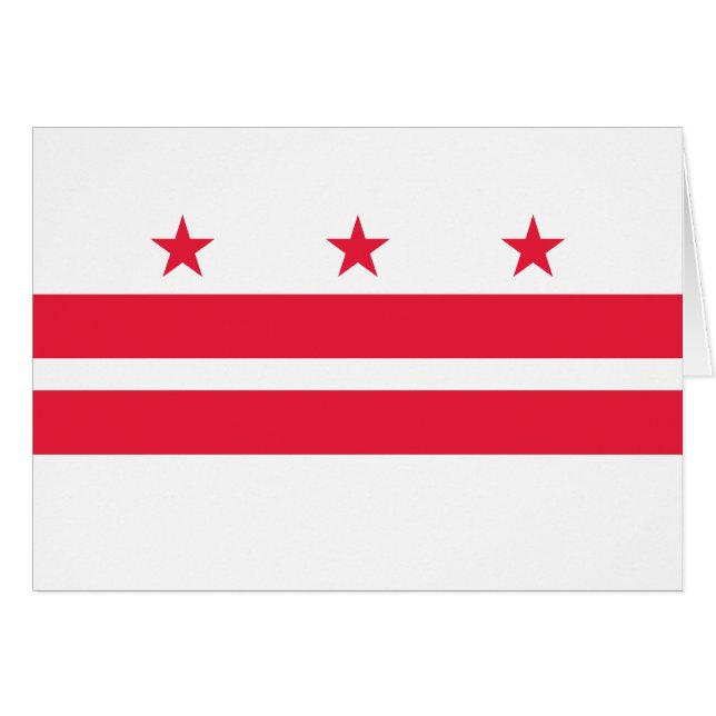 Washington DC State Flag Cards (Front Horizontal)