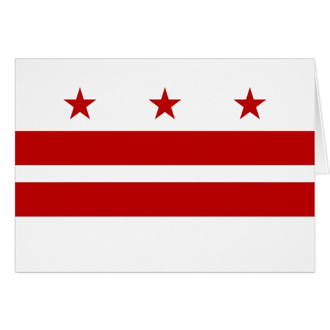 Washington DC State Flag Cards (Front Horizontal)