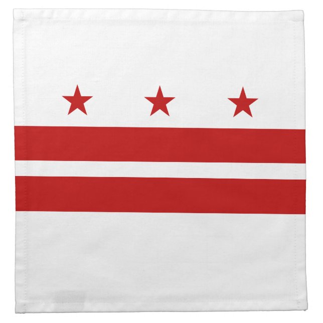 Washington DC State Flag Cloth Napkin (Front)