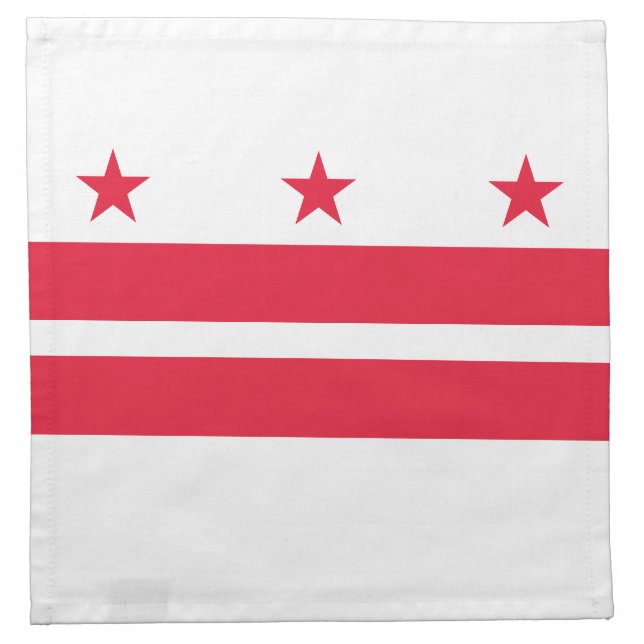 Washington DC State Flag Cloth Napkin (Front)