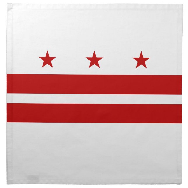 Washington DC State Flag Cloth Napkin (Front)