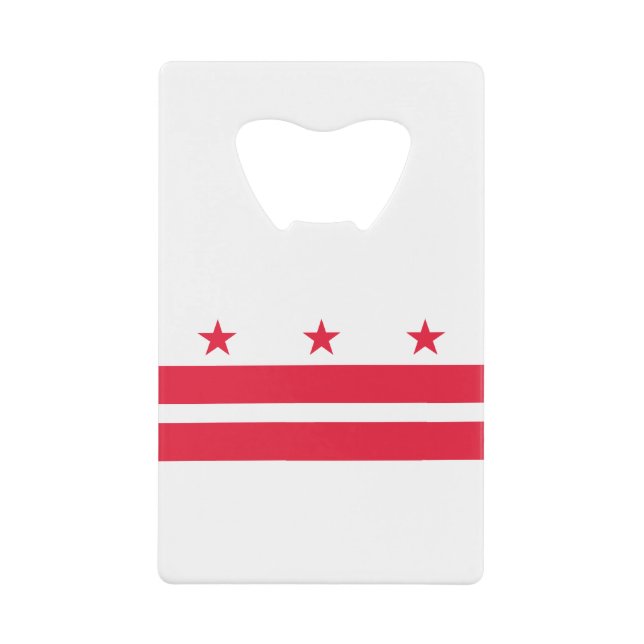 Washington DC State Flag Credit Card Bottle Opener (Front)