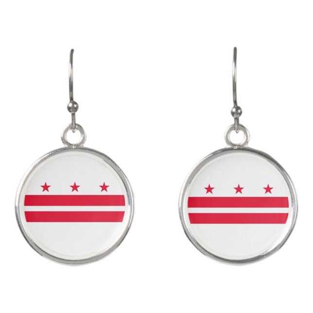 Washington DC State Flag Earrings (Front)