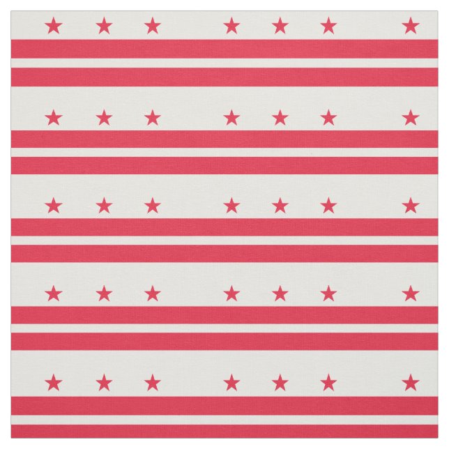 Washington DC State Flag Fabric (Swatch)