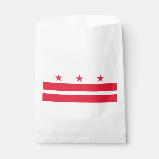 Washington DC State Flag Favor Bag (Front)